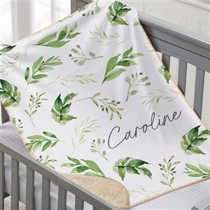 Botanical Baby Personalized 30x40 Sherpa Baby Blanket - 41270-SS