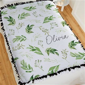 Botanical Baby Personalized 50x60 Tie Baby Blanket - 41270-T