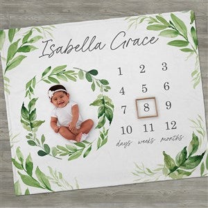 Botanical Baby Personalized Baby Milestone Blanket - 41272