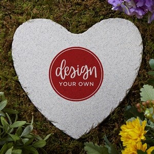 Design Your Own Personalized Heart Garden Stone- White - 41307-W