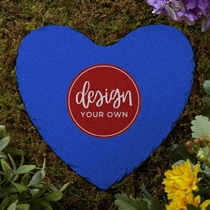 Design Your Own Personalized Heart Garden Stone- Blue - 41307-B
