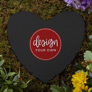 Design Your Own Personalized Heart Garden Stone- Black - 41307-BL