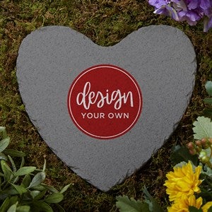 Design Your Own Personalized Heart Garden Stone- Grey - 41307-GR