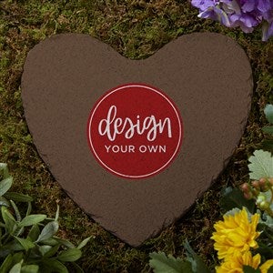 Design Your Own Personalized Heart Garden Stone - Brown - 41307-BR