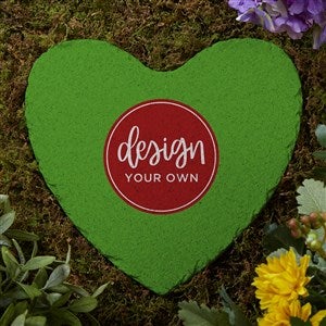 Design Your Own Personalized Heart Garden Stone- Green - 41307-G