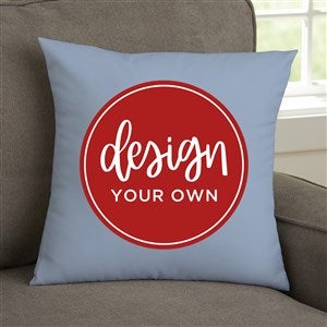 Design Your Own Personalized 14" Velvet Throw Pillow- Slate Blue - 41314-SB