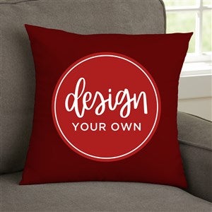 Design Your Own Personalized 14" Velvet Throw Pillow- Burgundy - 41314-BU