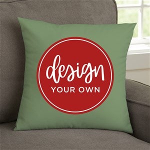 Design Your Own Personalized 14" Velvet Throw Pillow- Sage Green - 41314-SG