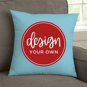 Design Your Own Personalized 14" Velvet Throw Pillow- Baby Blue - 41314-BB