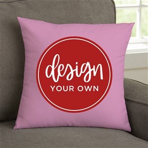 Design Your Own Personalized 14" Velvet Throw Pillow- Pastel Pink - 41314-PP