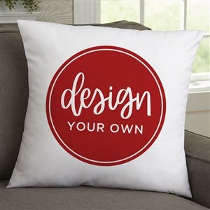 Design Your Own Personalized 18" Velvet Throw Pillow- White - 41316-W