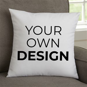 Design Your Own Personalized 18quot; Velvet Throw Pillow- White - 41316-W