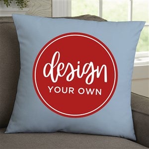 Design Your Own Personalized 18" Velvet Throw Pillow- Slate Blue - 41316-SB