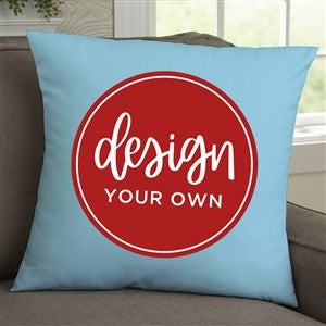 Design Your Own Personalized 18" Velvet Throw Pillow- Baby Blue - 41316-BB