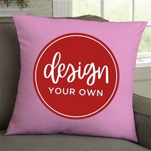 Design Your Own Personalized 18" Velvet Throw Pillow- Pastel Pink - 41316-PP