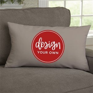 Design Your Own Personalized Lumbar Velvet Throw Pillow- Tan - 41317-T