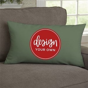 Design Your Own Personalized Lumbar Velvet Throw Pillow- Sage Green - 41317-SG