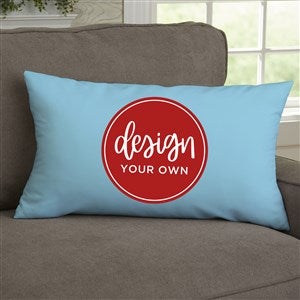 Design Your Own Personalized Lumbar Velvet Throw Pillow- Baby Blue - 41317-BB