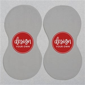 Design Your Own Personalized Burp Cloths - Set of 2- Grey - 41345-GR