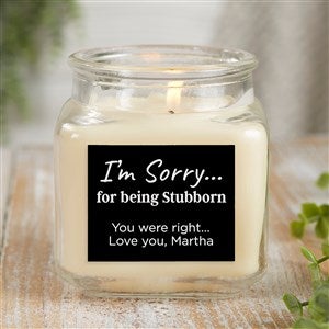 Im Sorry… Personalized 10 oz. Vanilla Candle Jar - 41373-10VB