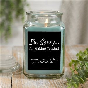 Im Sorry… Personalized 18 oz. Eucalyptus Mint Candle Jar - 41373-18ES