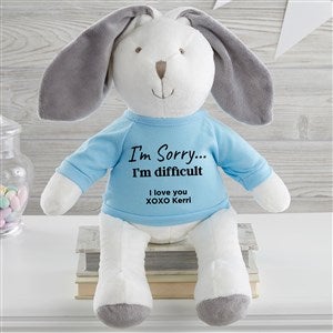 Im Sorry… Personalized White Plush Bunny - 41379-W