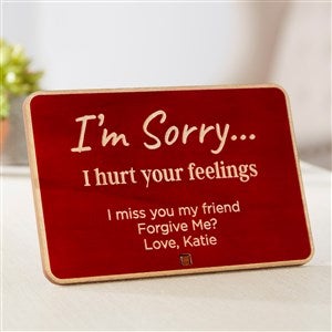 Im Sorry… Personalized Wood Postcard-Red - 41381-R