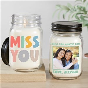 I Miss You Personalized Farmhouse Candle Jar - 41394