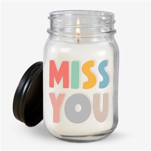 I Miss You Personalized Farmhouse Candle Jar - 41394