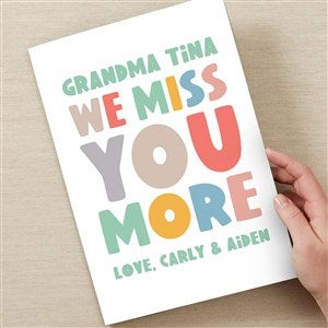 I Miss You Personalized Oversized Greeting Card - 41397
