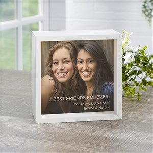 Photo Expression For Her Personalized LED Ivory Light Shadow Box- 6"x 6" - 41410-I-6x6
