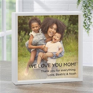Photo Expression For Her Personalized Ivory LED Shadow Box - Large - 41410-I-10x10