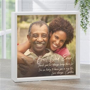 Photo Expression For Him Personalized LED Ivory Light Shadow Box- 10x10 - 41424-I-10x10