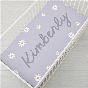 Retro Daisy Personalized Baby Crib Sheet - 41442