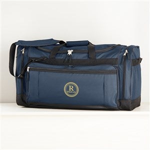 Gentlemans Seal Embroidered Duffel Bag - Navy - 41450-NY