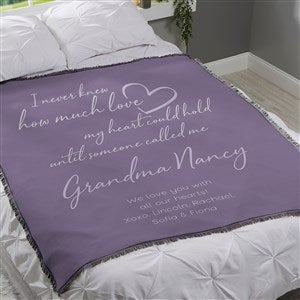 Grandparents Love Personalized 56x60 Woven Throw - 41459-A