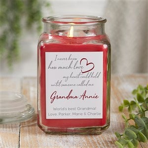 Grandparent Love Personalized 18 oz. Cinnamon Spice Candle Jar - 41462-18CS