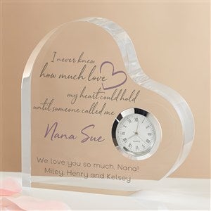 Grandparents Love Personalized Heart Clock - 41463
