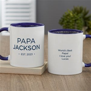 Grandma & Grandpa Established Personalized Coffee Mug 11oz.- Blue - 41465-BL