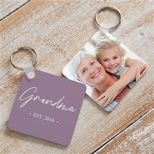 Grandma & Grandpa Established Personalized Photo Keychain - 41470