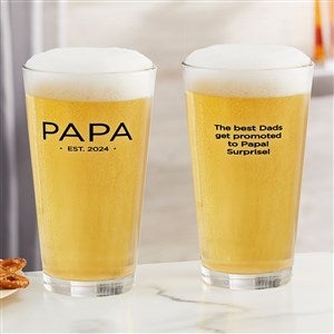 Grandma & Grandpa Date Established Custom Pint Glass - 41472-PG