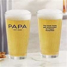 Grandma  Grandpa Date Established Custom Pint Glass - 41472-PG