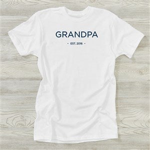 Grandpa Established Personalized Hanes® Adult T-Shirt - 41475-AT