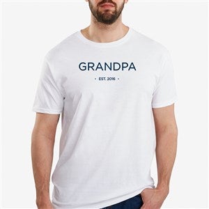 Grandpa Established Personalized Hanes® Adult T-Shirt - 41475-AT