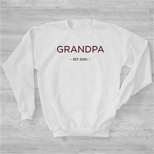 Grandpa Established Personalized Adult Hanes® Crewneck Sweatshirt - 41476-S