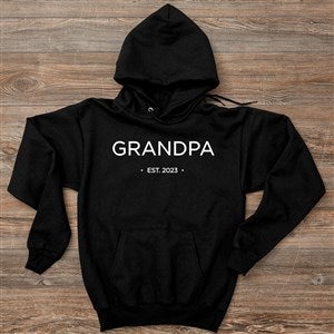 Grandpa Established Personalized Adult Hanes® Hooded Sweatshirt - 41476-BS