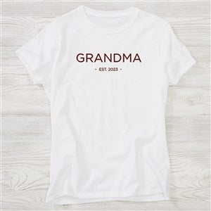 Grandma Established Personalized Hanes® Ladies Fitted Tee - 41477-FT