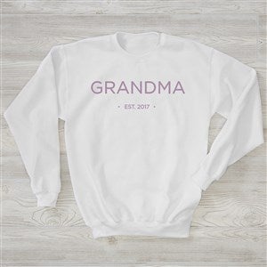 Grandma Established Personalized Hanes® Adult Crewneck Sweatshirt - 41478-WS