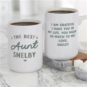 The Best Auntie Personalized Coffee Mug 15 oz.- White - 41487-L