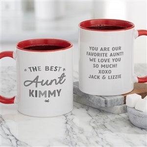 The Best Auntie Personalized Coffee Mug 11oz.- Red - 41487-R